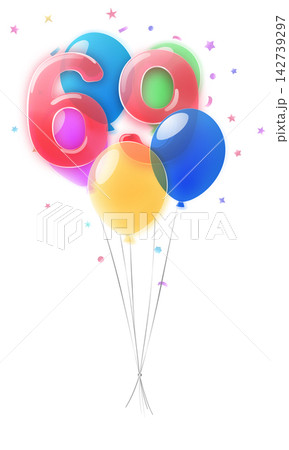 Birthday celebration design featuring the number sixty-nine. Birthday celebration design featuring the number sixty-nine. 142739297