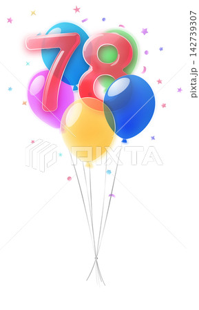 Seventy-eight birthday party graphic. 142739307