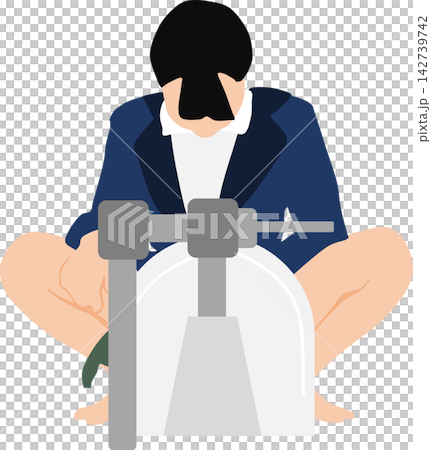 一幅女性上廁所的插圖 一幅女性上廁所的插圖 142739742