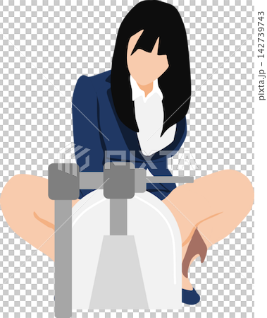 一幅女性上廁所的插圖 一幅女性上廁所的插圖 142739743