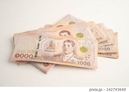 Thai baht banknote money, investment economy, accounting business and banking. Thai baht banknote money, investment economy, accounting business and banking. 142743649