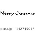 MERRY CHRISTMASの手書き文字　クリスマスのメッセージ　黒 142745047