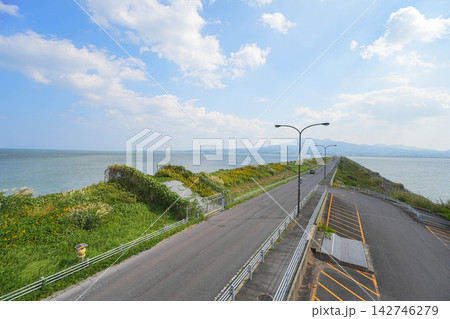 諫早湾干拓堤防道路 諫早湾干拓堤防道路 142746279