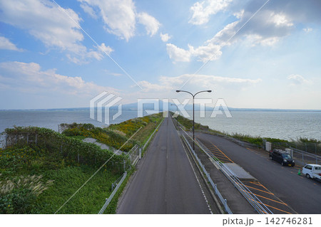 諫早湾干拓堤防道路 諫早湾干拓堤防道路 142746281
