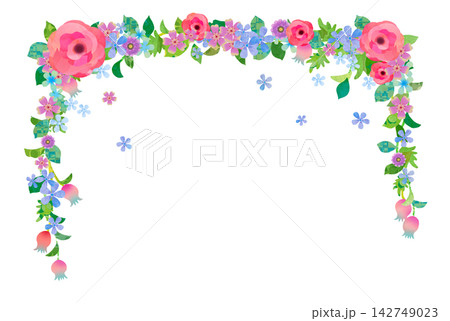 バラの花の背景イラスト バラの花の背景イラスト 142749023