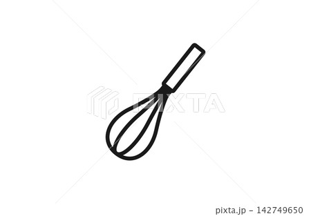 泡立て器の線画アイコン キッチン用品 142749650