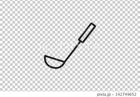Ladle line art icon Ladle line art icon 142749652