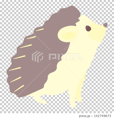 A full-body illustration of a cute hedgehog standing on its hind legs and looking up. A full-body illustration of a cute hedgehog standing on its hind legs and looking up. 142749673