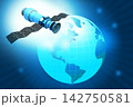 Earth globe and satellite 142750581