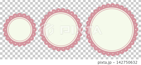 Fluffy round frame in 3 sizes, with a dusty pink label material. Fluffy round frame in 3 sizes, with a dusty pink label material. 142750632