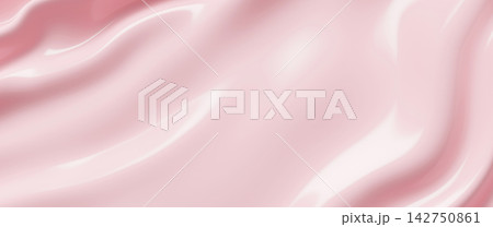 Abstract pink skincare cream texture background cosmetic liquid 3D render 142750861