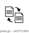文書ファイルの同期・更新を表すアイコン 142751999