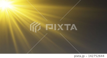Bright light rays illuminating a dark background, creating a glowing lens flare effect Bright light rays illuminating a dark background, creating a glowing lens flare effect 142752644