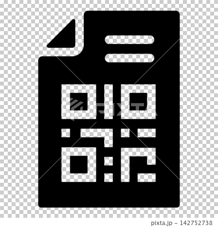 File icon with QR code printed on it File icon with QR code printed on it 142752738