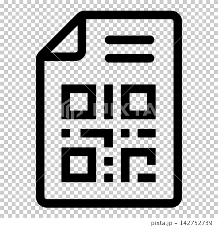 File icon with QR code printed on it File icon with QR code printed on it 142752739