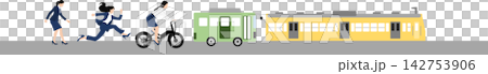 Commuting illustration Commuting illustration 142753906