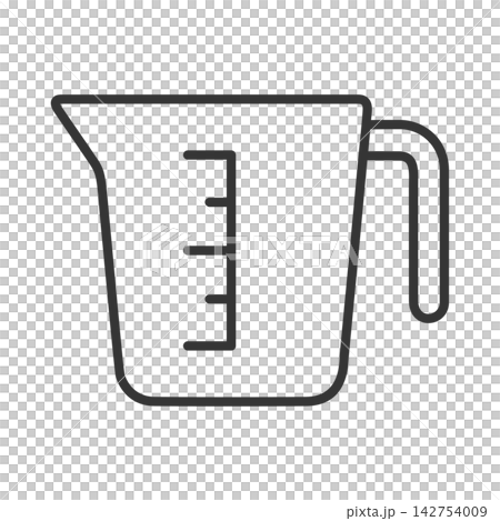 Simple measuring cup line icon Simple measuring cup line icon 142754009