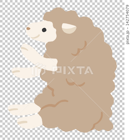 可愛的坐姿綿羊向量插圖 | 綿羊,羊年,生肖,動物角色 可愛的坐姿綿羊向量插圖 | 綿羊,羊年,生肖,動物角色 142754079