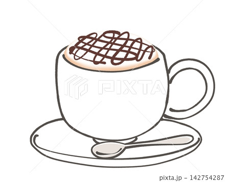 カフェモカのイラスト カフェモカのイラスト 142754287