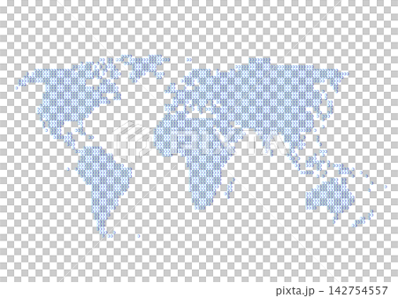青グラデーション円形模様の世界地図 青グラデーション円形模様の世界地図 142754557