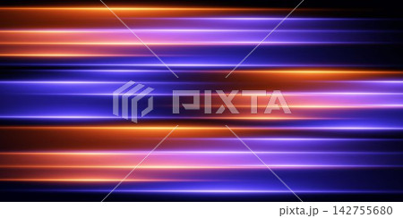 Abstract background with glowing horizontal lines in purple, blue, and orange colors Abstract background with glowing horizontal lines in purple, blue, and orange colors 142755680