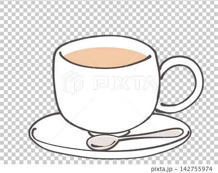 牛奶咖啡的插圖 牛奶咖啡的插圖 142755974