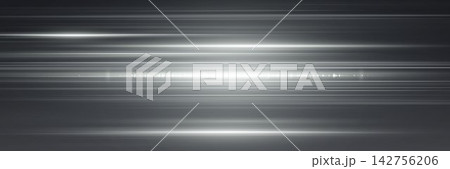 Abstract light lines and lens flare creating a dynamic speed effect 142756206