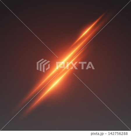 Three parallel orange light lines creating a dynamic speed or futuristic effect on a dark background Three parallel orange light lines creating a dynamic speed or futuristic effect on a dark background 142756288