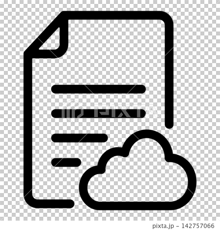 Cloud text file icon Cloud text file icon 142757066