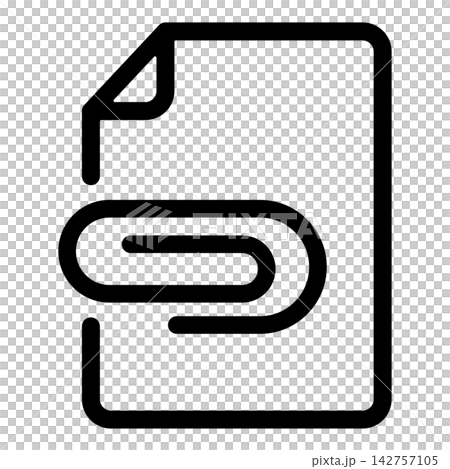 クリップとテキストファイル アイコン クリップとテキストファイル アイコン 142757105
