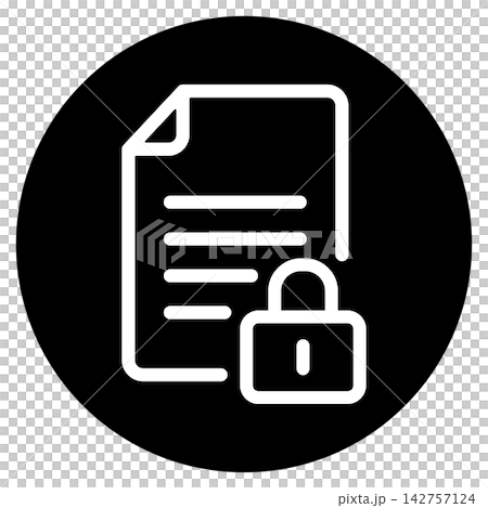 鎖定的文字檔案圖標 鎖定的文字檔案圖標 142757124