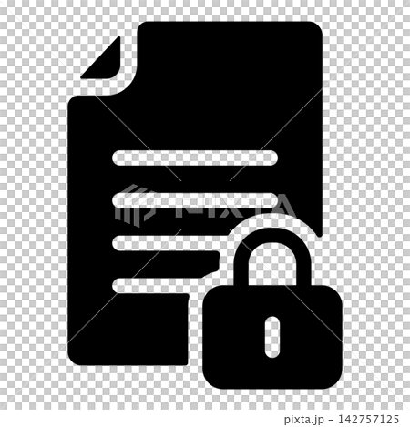 Locked text file icon Locked text file icon 142757125