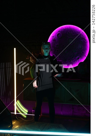 City night patrol with reflective surfaces and radio equipment visible City night patrol with reflective surfaces and radio equipment visible 142758226