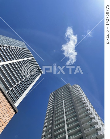 青空と高層マンション 青空と高層マンション 142759775