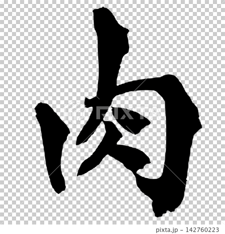 Meat Japanese Calligraphy Brushstrokes Handwritten Calligraphy Brush Ink Text Vector Meat Japanese Calligraphy Brushstrokes Handwritten Calligraphy Brush Ink Text Vector 142760223
