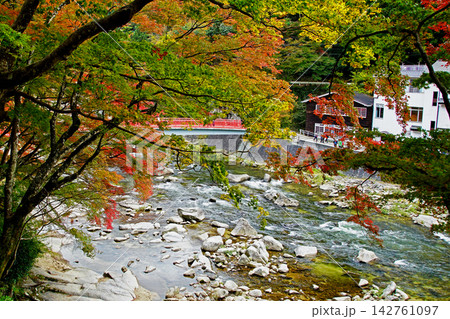 香嵐渓　紅葉 142761097