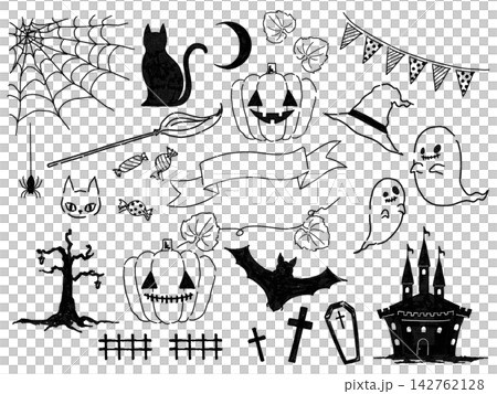 Cute Halloween material set Cute Halloween material set 142762128