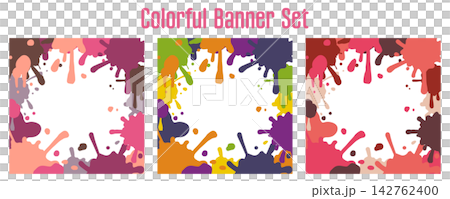 橫幅套裝 - 彩色油漆 - 方形 橫幅套裝 - 彩色油漆 - 方形 142762400