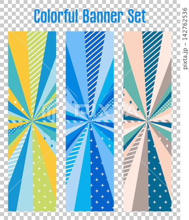 Banner Set - Focus Lines - Vertical Banner Set - Focus Lines - Vertical 142762536