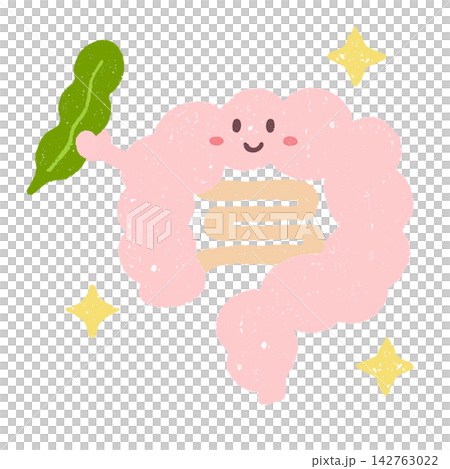 Sparkling intestines with hand-drawn seaweed Sparkling intestines with hand-drawn seaweed 142763022