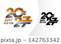 modern 2027 silver gold pixel number design 142763342