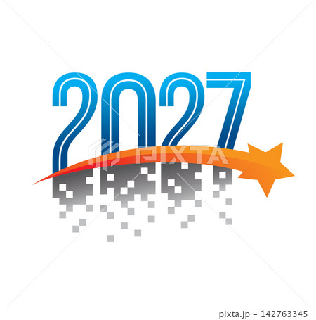 modern 2027 star pixel number design modern 2027 star pixel number design 142763345