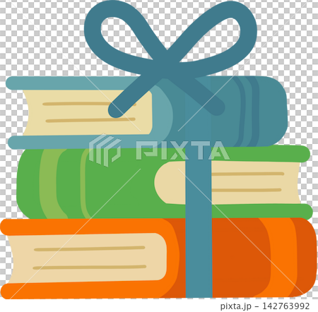 Stacked Books with Ribbon Stacked Books with Ribbon 142763992