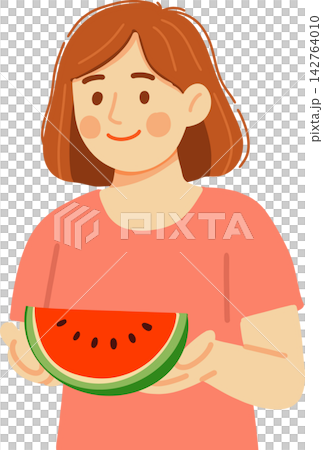 Woman Eating Watermelon Woman Eating Watermelon 142764010