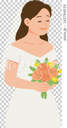 Bride Holding Bouquet 142764016