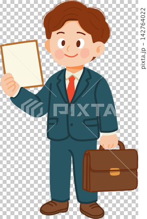 Businessman Holding Briefcase Businessman Holding Briefcase 142764022