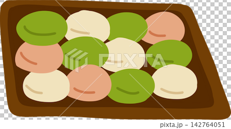 Colorful Rice Cakes on Tray Colorful Rice Cakes on Tray 142764051