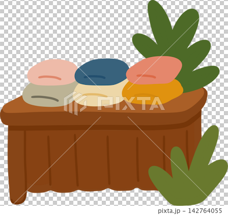 Folded Towels on Shelf Folded Towels on Shelf 142764055