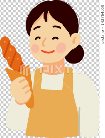 Woman Baker Holding Bread Woman Baker Holding Bread 142764059