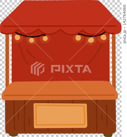 Red Food Stall Red Food Stall 142764060